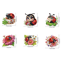 Load image into Gallery viewer, 6Pcs Acrylic Bee Diamond Art Magnets Decals Diamond Painting Refrigerator Magnet
