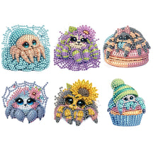 Load image into Gallery viewer, 6Pcs Acrylic Bee Diamond Art Magnets Decals Diamond Painting Refrigerator Magnet
