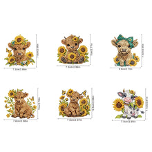 Load image into Gallery viewer, 6Pcs Acrylic Bee Diamond Art Magnets Decals Diamond Painting Refrigerator Magnet
