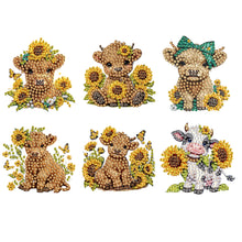 Load image into Gallery viewer, 6Pcs Acrylic Bee Diamond Art Magnets Decals Diamond Painting Refrigerator Magnet
