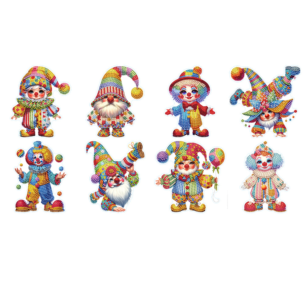 8 Pcs 5D Diamond Painting Sticker Kit Diamond Art Stickers for Adults Beginners