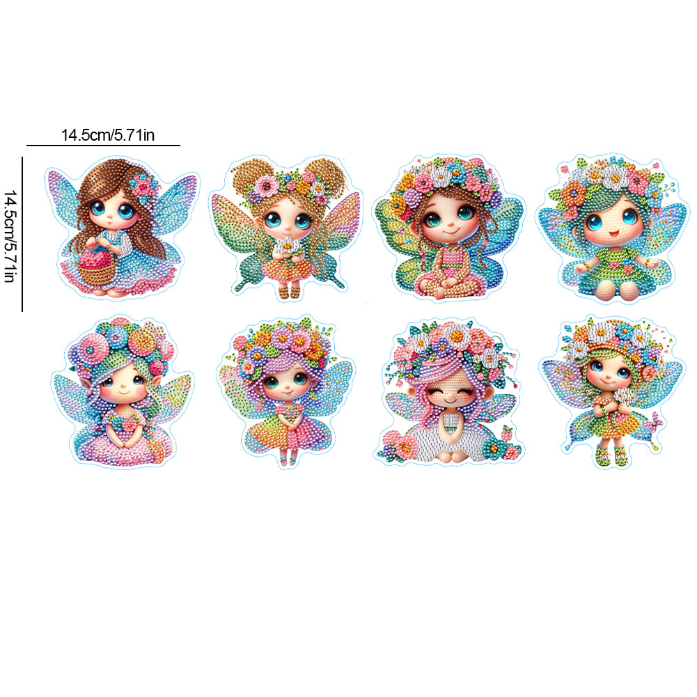 8 Pcs 5D Diamond Painting Sticker Kit Diamond Art Stickers for Adults Beginners