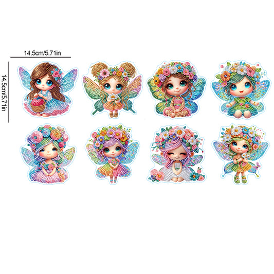 8 Pcs 5D Diamond Painting Sticker Kit Diamond Art Stickers for Adults Beginners