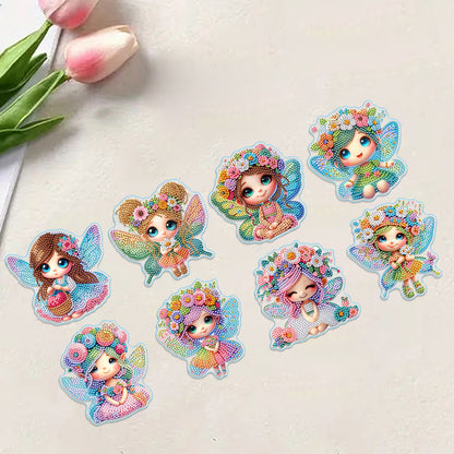 8 Pcs 5D Diamond Painting Sticker Kit Diamond Art Stickers for Adults Beginners