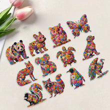 Load image into Gallery viewer, 12 Pcs Flower Animals 5D Diamond Painting Sticker Kit Diamond Art Stickers
