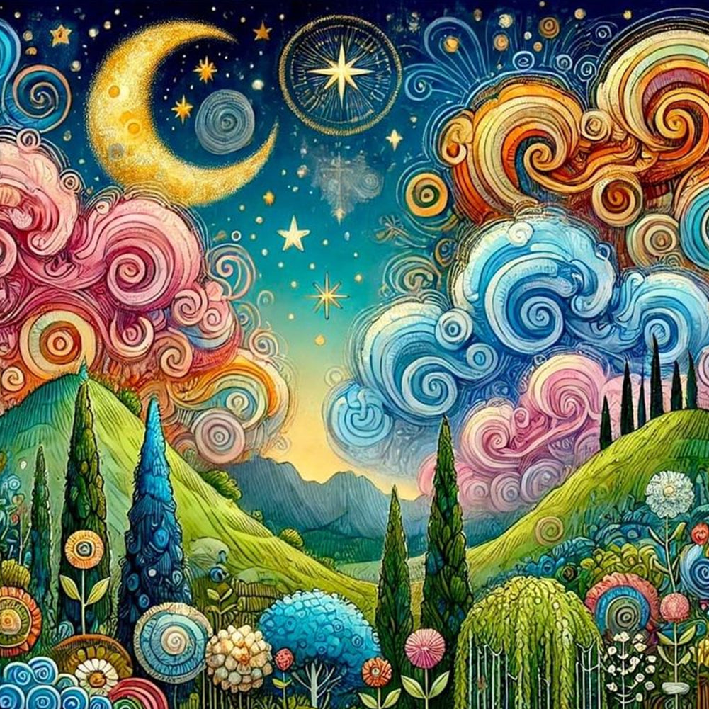 Diamond Painting - Full Round - Deep In The Mountains (40*40CM)