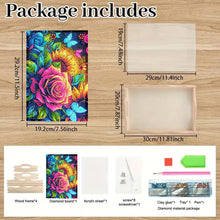 Load image into Gallery viewer, Butterfly Diamond Painting Wooden Serving Tray with Handles Home Decoration Gift
