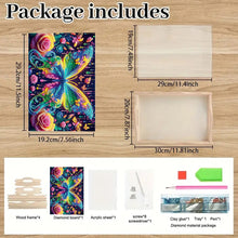 Load image into Gallery viewer, Butterfly Diamond Painting Wooden Serving Tray with Handles Home Decoration Gift
