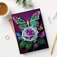 Load image into Gallery viewer, 50 Pages A5 Special Shaped Butterfly 5D Diamond Painting Notebook for Boys Girls
