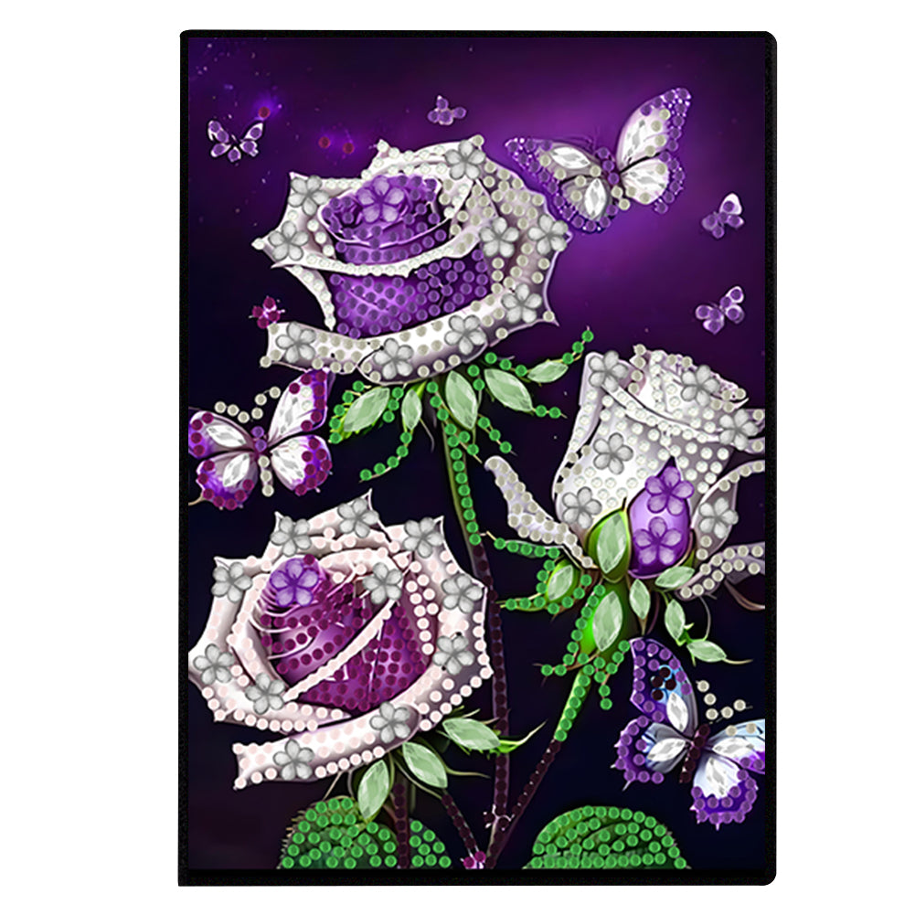 50 Pages A5 Special Shaped Butterfly 5D Diamond Painting Notebook for Boys Girls
