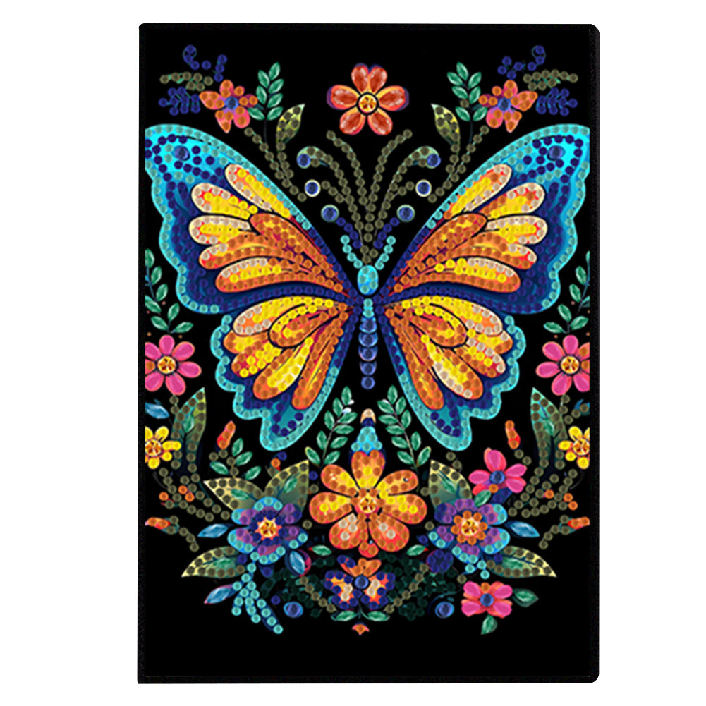 50 Pages A5 Special Shaped Butterfly 5D Diamond Painting Notebook for Boys Girls