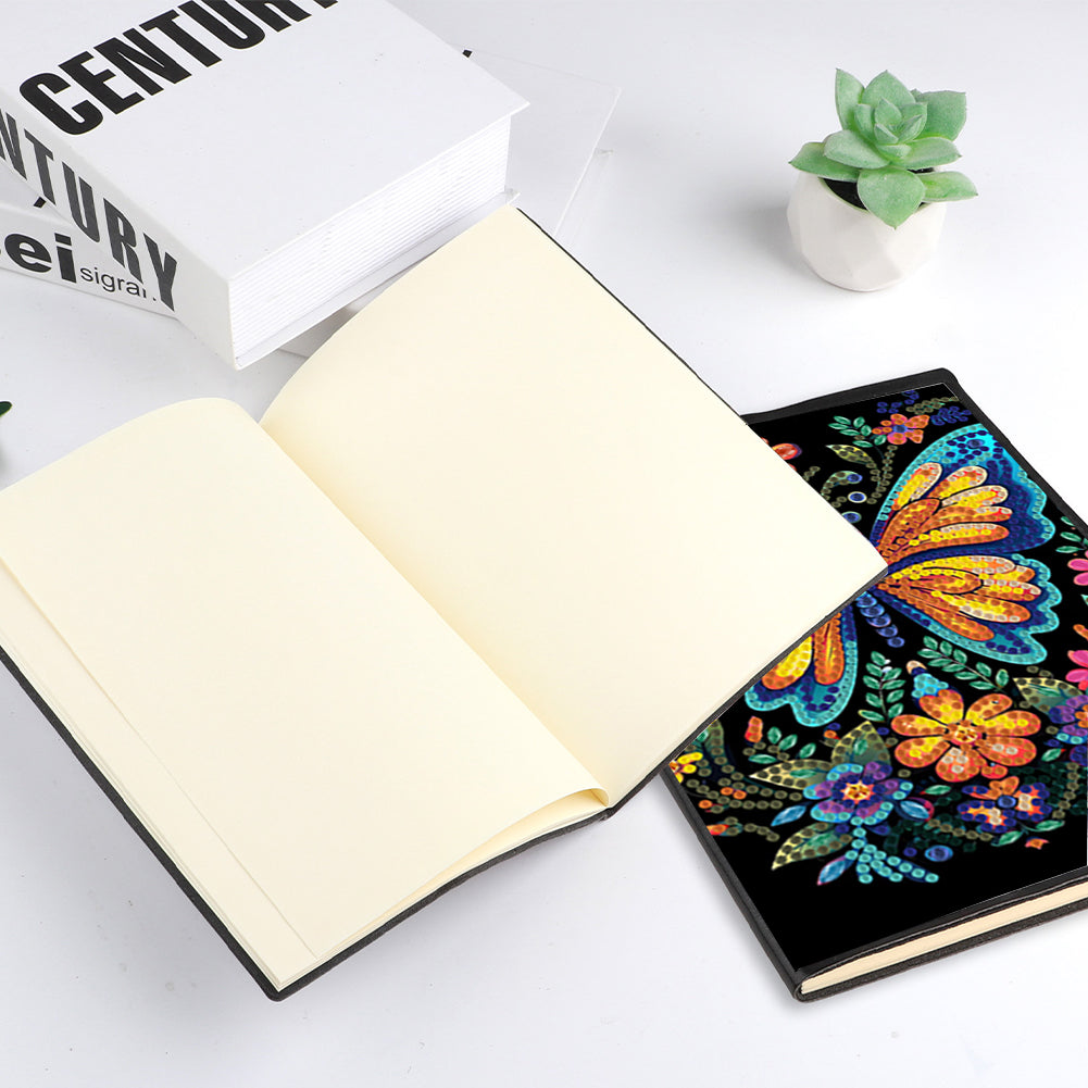 50 Pages A5 Special Shaped Butterfly 5D Diamond Painting Notebook for Boys Girls