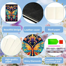 Load image into Gallery viewer, 50 Pages A5 Special Shaped Butterfly 5D Diamond Painting Notebook for Boys Girls
