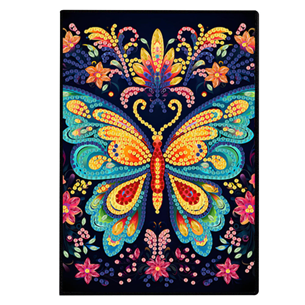 50 Pages A5 Special Shaped Butterfly 5D Diamond Painting Notebook for Boys Girls