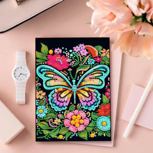 Load image into Gallery viewer, 50 Pages A5 Special Shaped Butterfly 5D Diamond Painting Notebook for Boys Girls
