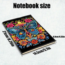 Load image into Gallery viewer, 50 Pages A5 Special Shaped Butterfly 5D Diamond Painting Notebook for Boys Girls
