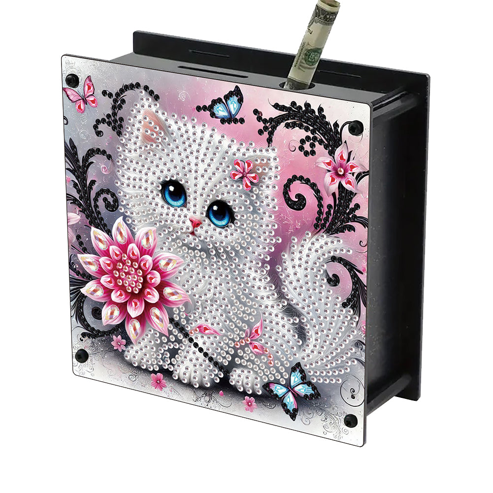 Wooden Beautiful Pattern Diamond Painting Change Holder Case Ornament for Adults