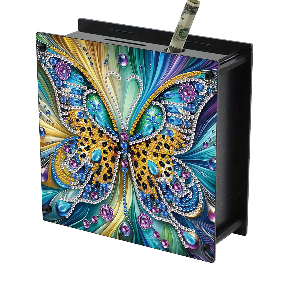 Wooden Beautiful Pattern Diamond Painting Change Holder Case Ornament for Adults