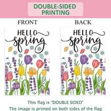 Load image into Gallery viewer, Spring Tulip 5D DIY Diamond Outdoor Flags Double Sided Diamond Art Vertical Flag
