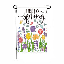 Load image into Gallery viewer, Spring Tulip 5D DIY Diamond Outdoor Flags Double Sided Diamond Art Vertical Flag

