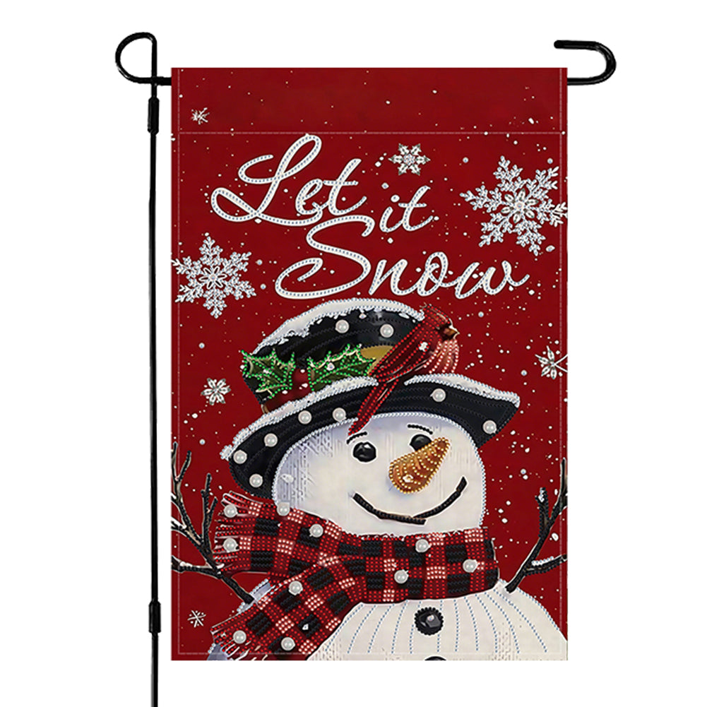 Spring Tulip 5D DIY Diamond Outdoor Flags Double Sided Diamond Art Vertical Flag