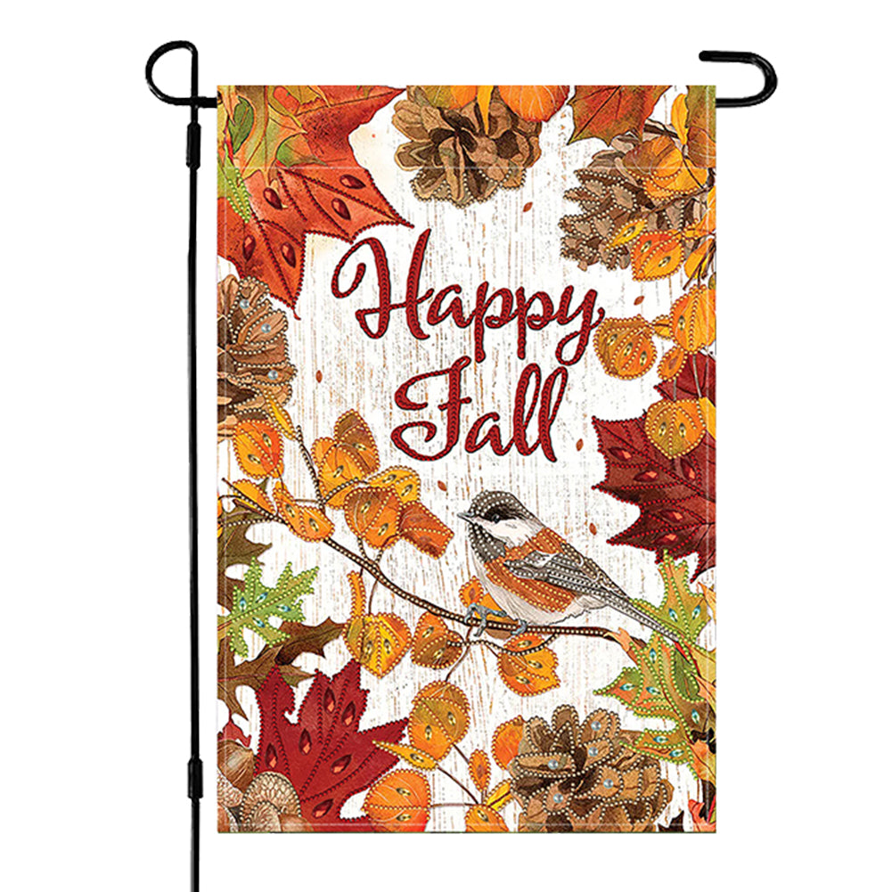 Spring Tulip 5D DIY Diamond Outdoor Flags Double Sided Diamond Art Vertical Flag