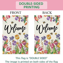Load image into Gallery viewer, Spring Tulip 5D DIY Diamond Outdoor Flags Double Sided Diamond Art Vertical Flag
