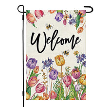 Load image into Gallery viewer, Spring Tulip 5D DIY Diamond Outdoor Flags Double Sided Diamond Art Vertical Flag
