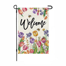 Load image into Gallery viewer, Spring Tulip 5D DIY Diamond Outdoor Flags Double Sided Diamond Art Vertical Flag
