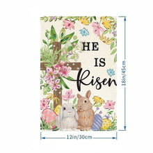 Load image into Gallery viewer, Rabbit Easter Egg Cross Diamond Painting Garden Flag for Garden Patio Yard Lawn
