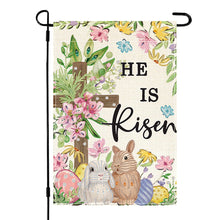 Load image into Gallery viewer, Rabbit Easter Egg Cross Diamond Painting Garden Flag for Garden Patio Yard Lawn
