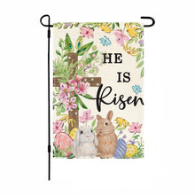 Load image into Gallery viewer, Rabbit Easter Egg Cross Diamond Painting Garden Flag for Garden Patio Yard Lawn
