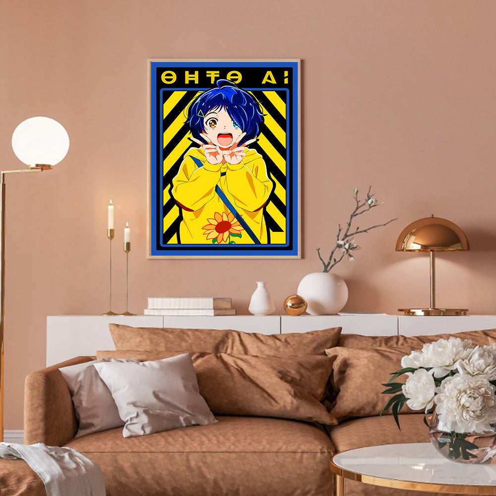 Diamond Painting - Full Round - Cartoon Girl (30*40CM)