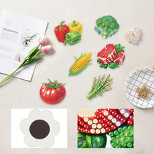 Load image into Gallery viewer, 6Pcs Acrylic Cats Diamond Art Fridge Magnet Diamond Painting Refrigerator Magnet
