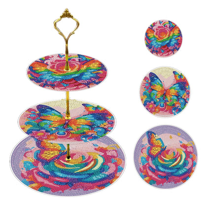 3 Tier Animal Crystal Display Rack Kit 5D DIY Shelf Art Craft Set for Home Decor