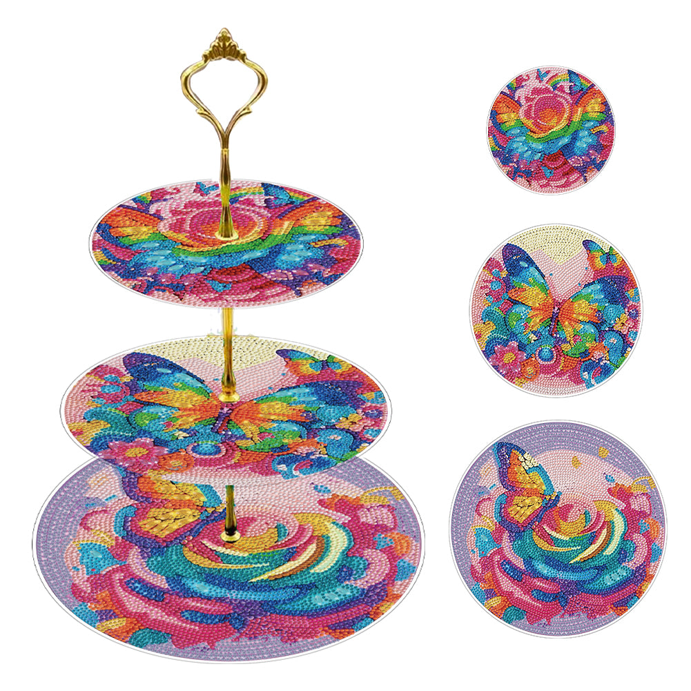 3 Tier Animal Crystal Display Rack Kit 5D DIY Shelf Art Craft Set for Home Decor