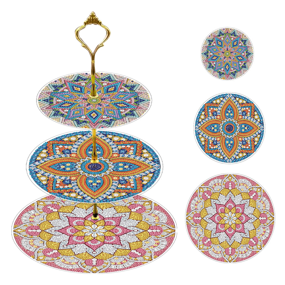 3 Tier Animal Crystal Display Rack Kit 5D DIY Shelf Art Craft Set for Home Decor