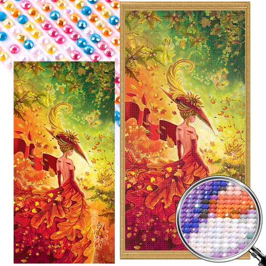 AB Diamond Painting - Full Round - Nature Lady (40*80CM)