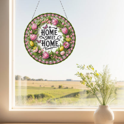 Sunflower DIY Diamond Art Pendant Kit Diamond Painting Door Sign for Wall Window