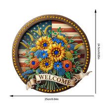Load image into Gallery viewer, Sunflower DIY Diamond Art Pendant Kit Diamond Painting Door Sign for Wall Window
