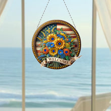 Load image into Gallery viewer, Sunflower DIY Diamond Art Pendant Kit Diamond Painting Door Sign for Wall Window
