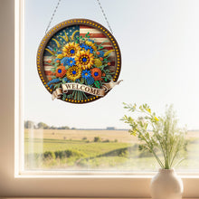 Load image into Gallery viewer, Sunflower DIY Diamond Art Pendant Kit Diamond Painting Door Sign for Wall Window
