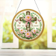 Load image into Gallery viewer, Sunflower DIY Diamond Art Pendant Kit Diamond Painting Door Sign for Wall Window
