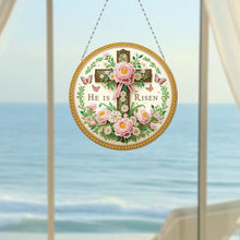 Load image into Gallery viewer, Sunflower DIY Diamond Art Pendant Kit Diamond Painting Door Sign for Wall Window
