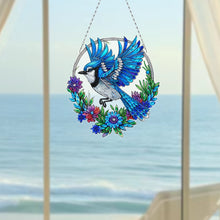 Load image into Gallery viewer, Sunflower DIY Diamond Art Pendant Kit Diamond Painting Door Sign for Wall Window
