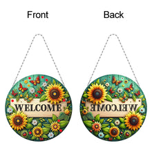 Load image into Gallery viewer, Sunflower DIY Diamond Art Pendant Kit Diamond Painting Door Sign for Wall Window
