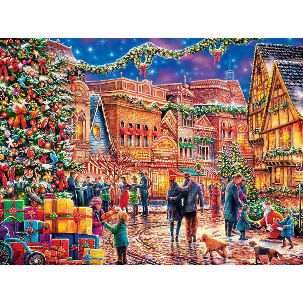 Diamond Painting - Full Round - Busy Street Scene (40*30CM)