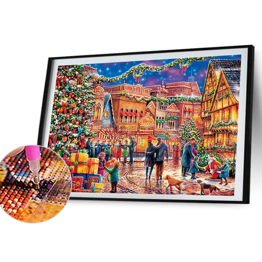 Diamond Painting - Full Round - Busy Street Scene (40*30CM)