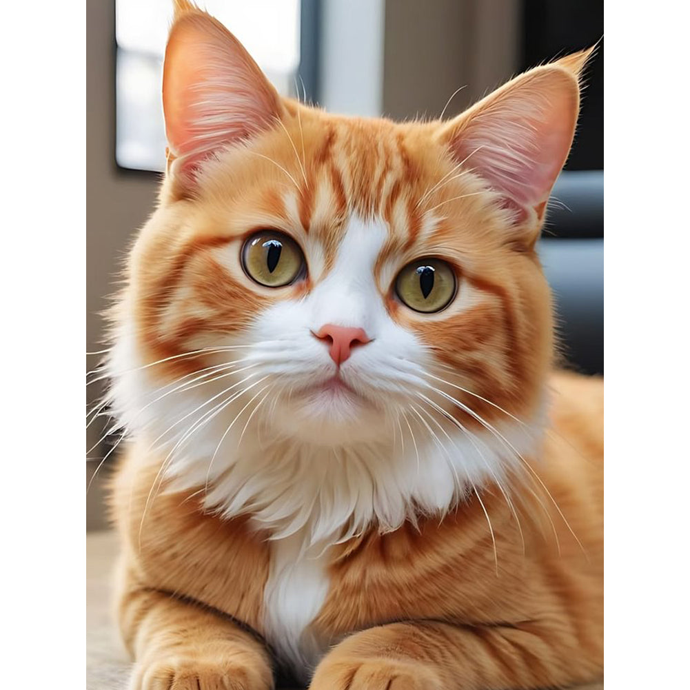 Diamond Painting - Full Round - Orange Cat (30*40CM)