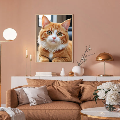 Diamond Painting - Full Round - Orange Cat (30*40CM)